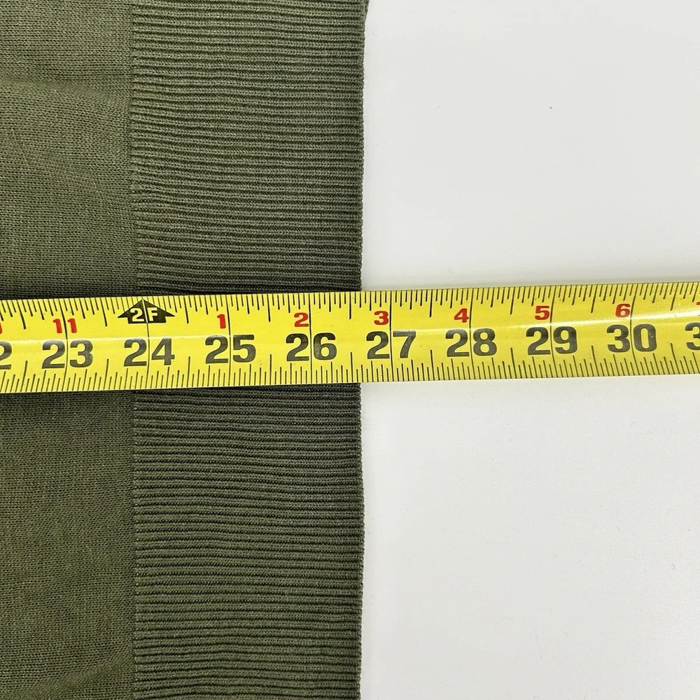 Banana Republic Luxury Blend Sweater Mens XL Olive Silk Cashmere V Neck Office